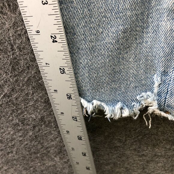 Zara High Rise Skinny Jean Womens Size 2 Blue Light Wash Frayed Hem Stretch - Picture 9 of 10